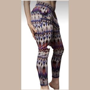 Flow Movement Peacock Print Harem Pants